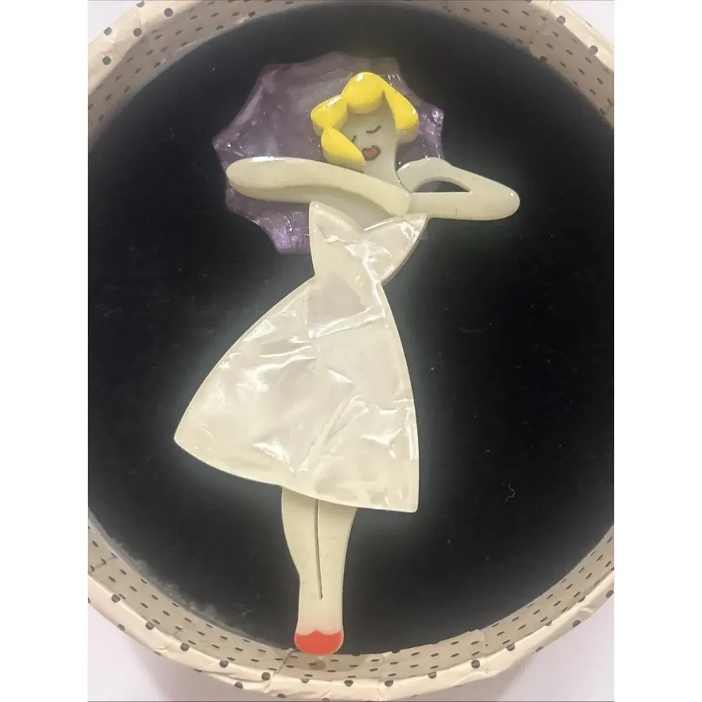 Erstwilder MARRIED TO MARILYN (Purple) Brooch Rare Marilyn Monroe